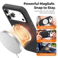 thumbnail image 2 of LHNUNP Magnetic Case for iPhone 12 Pro Max, MagSafe-Compatible Fabric Slim Lightweight Shockproof Cover with Stand and Camera Protection, Black, 2 of 7