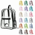 thumbnail image 2 of Clear Travel Backpack for Stadium Events Stadium Backpack Waterproof 15" x 5" x 11", Clear Bag for Adult Concert Sport Work Stadium Events (Green), 2 of 7