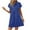 🌴Blue🌴, variant on Fartey Summer Lapel Collared Dresses for Women 2025 Solid Color Short Sleeve Mini Dress Elegant Textured Shirt Dresses Button Down Beach Sundress Pink L