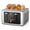 Stainless steel+Gray, variant on WHALLULTRA Touchscreen Toaster 4 Slice - Stainless Steel Toaster, 6 Shade Settings, Extra Wide Slots Toaster