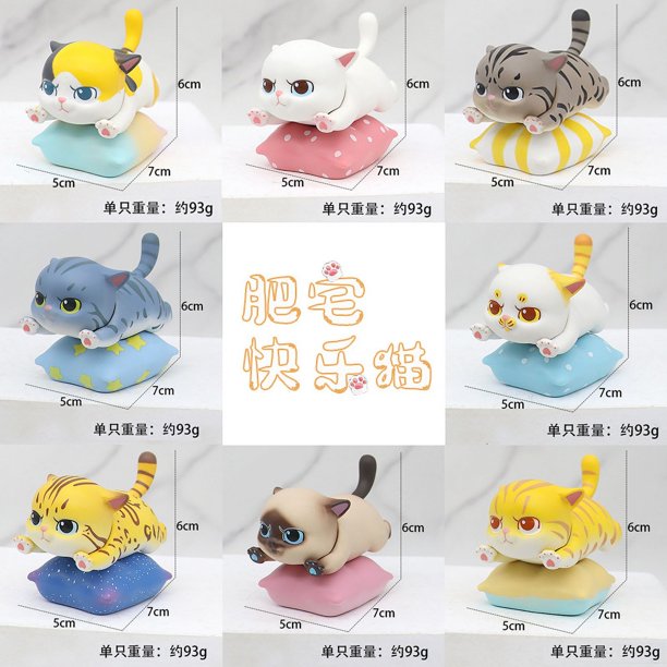 Adornos de escena de micropaisaje gatito creativo dibujos animados adornos de coche muñeca de simulación pastel gashapon
