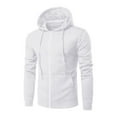 thumbnail image 3 of SNOWSONG Mens Hoodie, Oversized Hoodies Men's Fall Long Sleeve Hooded Sweatshirt Zipper Cardigan Jacket, Baggy Hoodie Men, Big and Tall Hoodies White 3XL, 3 of 3