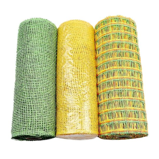 3 piezas de malla de polietileno de 5 cm x 5 yardas en cada , envoltura de malla floral, cinta de para coronas, proyectos