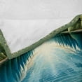 thumbnail image 4 of Ambesonne Landscape Fleece Throw Blanket River and Forest Symmetry 60"x80" Green Blue, 4 of 5