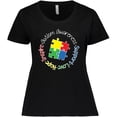 thumbnail image 3 of Inktastic Autism Awareness Circle Women's Plus Size T-Shirt, 3 of 5