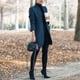 thumbnail image 1 of Chaqueta de invierno tipo blazer para mujer, lisa, acanalada, larga, 1 of 5