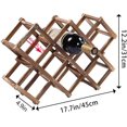 thumbnail image 4 of LAICAIW Wine Rack, Wood Wine Storage Racks Countertop, 10 Bottle Wooden Stackable Wine Cellar Racks, Foldable Tabletop Free Standing Wine Bottle Stand Holder Display Shelf for Home Kitchen Bar Cabine, 4 of 6