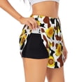 thumbnail image 2 of Haiem Cow Print Sunflower Women's 2 in 1 Running Shorts - Lightweight Athletic Workout Gym Yoga Breathable Sports Shorts Liner with Phone Pockets-Large, 2 of 9