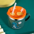 thumbnail image 3 of 250ML de doble capa de acero inoxidable para niños taza de paja taza de leche con escala, 3 of 11