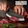 thumbnail image 4 of ENOKING 6.6" Meat Cleaver Vegetable Kitchen Nakiri Knife Forged Japanese Chef Knife High Carbon Steel Chopping Knife with Sheath, 4 of 7