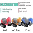 thumbnail image 2 of 2025 Excavator Plush Simulation Truck Car Cute Cartoon Excavator Toy Truck Throw Pillow (yellow), 2 of 5
