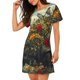 thumbnail image 2 of Easygdp Floral Rhino With Birds Camisón de manga corta para mujer, informal, estampado, 2 of 6