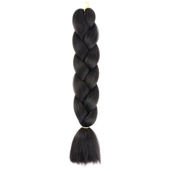XmhyTop 3-Piece Braiding Hair Extensions, 24Inch Rosy Synthetic Crochet Braids, 100g/Piece Twist Braids for DIY Box Braids Styling, Natural Black