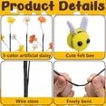 thumbnail image 4 of 15 Pcs Felt Bee Stems with Artificial Flowers Picks, Felt Honeybee Branches Floral Decorative Picks, Bees Daisy Stems Spray Vase Fillers for Table Centerpiece Tree DIY Craft Home Party Decor, 4 of 7