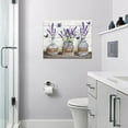 thumbnail image 2 of Farmhouse Bathroom Decor Wall Art Purple Lavender Bathroom Pictures for Wall Rustic Country Bathroom Canvas Prints Bathroom Sign Painting Framed Artwork Decor for Bathroom Bedroom 12"x16", 2 of 6