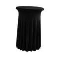 thumbnail image 3 of Mantel de cóctel, cubierta de mesa de cóctel reutilizable, elástica, decorativa con faldones, mantel para mesa de fiesta, banquete, decoración. Negro, 3 of 7