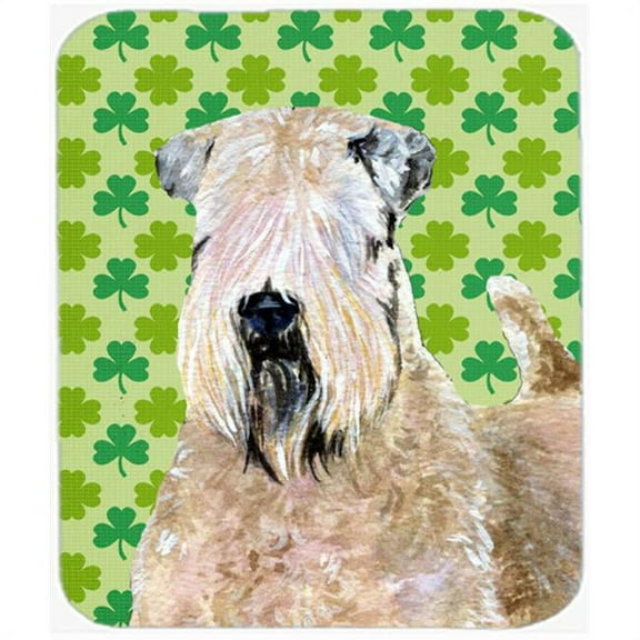Wheaten Terrier Soft Coated Shamrock Mouse Pad, Hot Pad Or Trivet