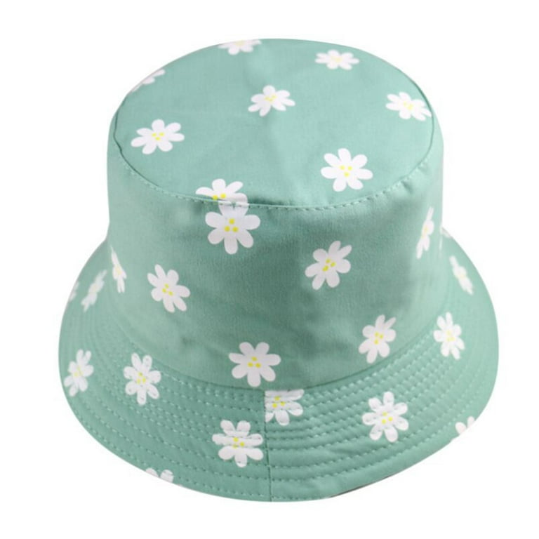 Fashion Women Marguerite Embroidery Anti-UV Foldable Fisherman Hat Bucket  Cap 
