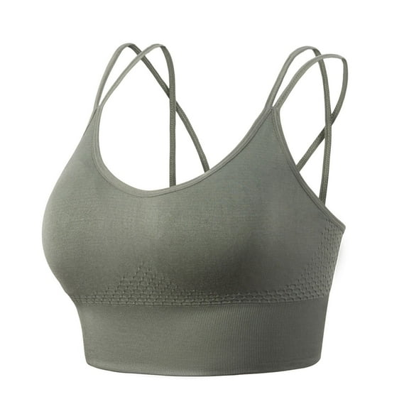 Everyday Bras for Women One Shoulder Sports Bra Top Sports Bra with Support Underwire Padded Bras for Women Womens Sports Bra Low Sports Bra Womens Bras Comfortable Support Womens Bras Push Army