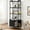Black, variant on Haverchair 71" Tall Fluted Bookshelf with Sliding Tambour Doors, 4-Tier Book Shelf with Open Display Shelves and Adjustable Footpad, Modern Bookcase with Storage Cabinet for Living Room, Bedroom