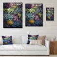thumbnail image 4 of Designart "Blue Green Succulents botanic Oasis" Floral & Botanical Print on Natural Pine Wood, 4 of 5