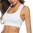 thumbnail image 4 of Women Fashion Hoodie Sports Bra Crop Top - Polyester Spandex Fitness Sportswear with Handkerchief Hemline - S-XL Sizes, Multiple Colors, 4 of 6