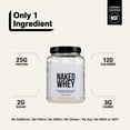 thumbnail image 4 of NAKED Whey 2LB 100% Grass Fed Whey Protein Powder - Only 1 Ingredient, Unflavored Whey Protein, Undenatured, Gluten Free, Soy Free, No GMOs, No Preservatives, 4 of 9