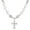 CK0138 Silver, variant on Vintage Cross Necklace Women's All-match Short Pearl Necklace