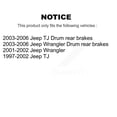 thumbnail image 2 of Transit Auto Rear Brake Drum Shoes Kit for Car Jeep Wrangler TJ K8N-100072, 2 of 11