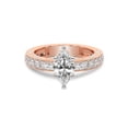 thumbnail image 3 of IGI Certified 4 Carat Marquise Shape Lab Grown Diamond Engagement Ring | 14K Rose Gold | Regalia Milgrain Diamond Ring | FG-VS Quality Friendly Diamonds, 3 of 6