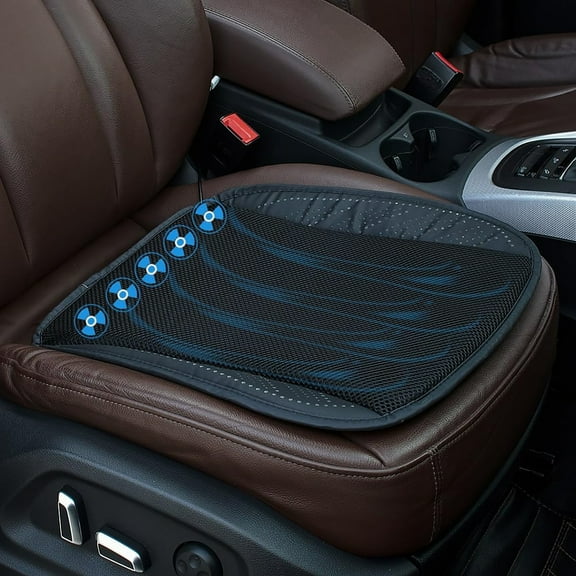 Universal DC 12V Car Seat Summer Cool Air Seat Cushion With 5 USB Fans Fast Blowing Ventilation Seat Cooling Refrigerated Car Seat