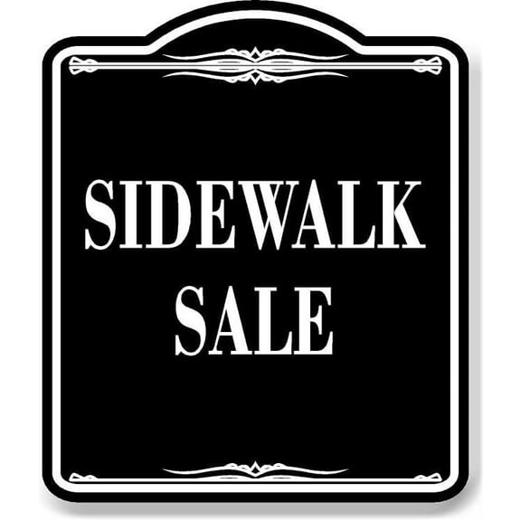 Sidewalk Sale BLACK Aluminum Composite Sign, 20"x24"