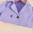 thumbnail image 4 of Odeerbi Infant Girls Slip Pleated Dress with Notched Lapel Cropped Jacket Two Pieces Dress Set Fashion Solid Color Jacket Long Sleeve Coat Solid Color Strap Skirt Two Piece Set Purple, 4 of 8