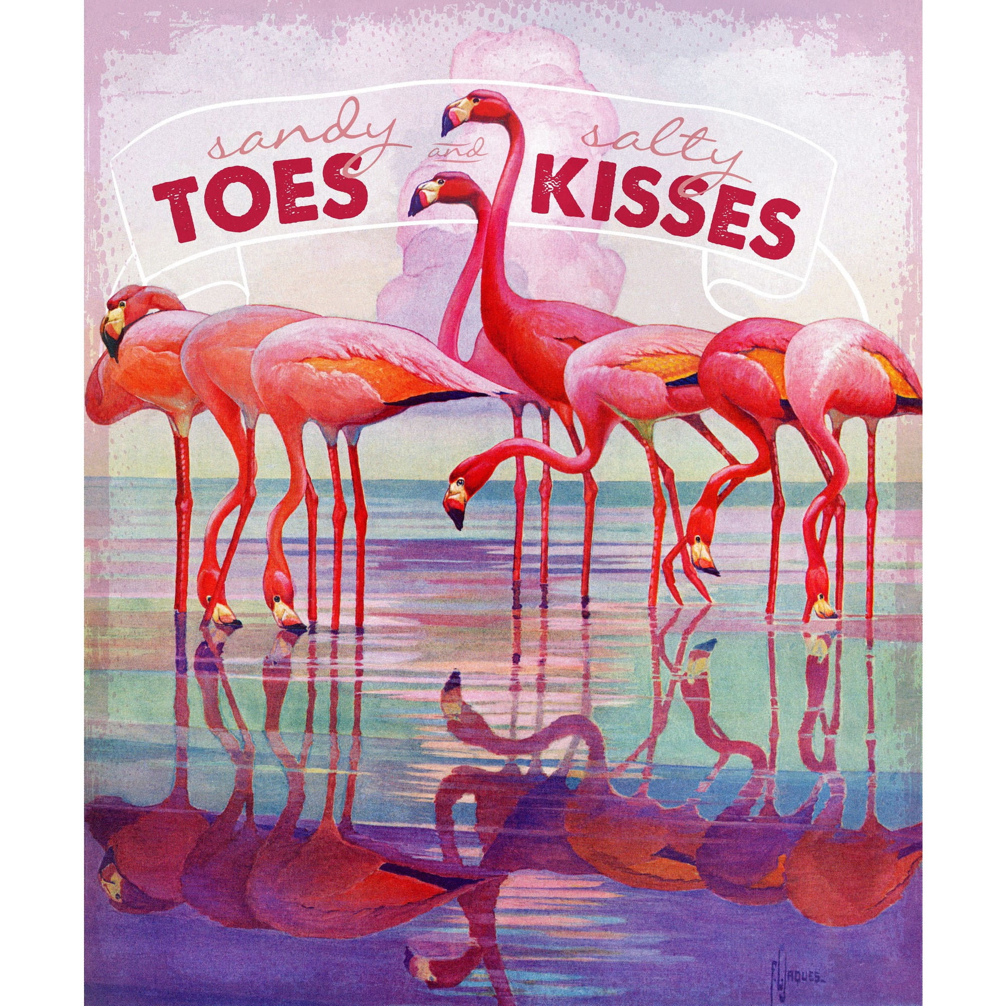 "Flamingo I" Painting Print on Wrapped Canvas