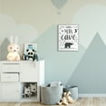thumbnail image 2 of Stupell Industries Little Man Cave Phrase Black Bear Starry Night Animals & Insects Painting Gray Framed Art Print Wall Art, 16 x 20, 2 of 7