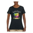 thumbnail image 2 of Wild Bobby, Colorful Softball Girl, Sports, Women Graphic Tee, Black, Small, 2 of 5