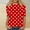 Red, variant on XWSHYW Womens Shirts Winter 3/4 Sleeve Crew Neck Loose Summer Tops Formal Loose Fit Polka Dots Tunic T Shirts Tops Dressy Tops for Women