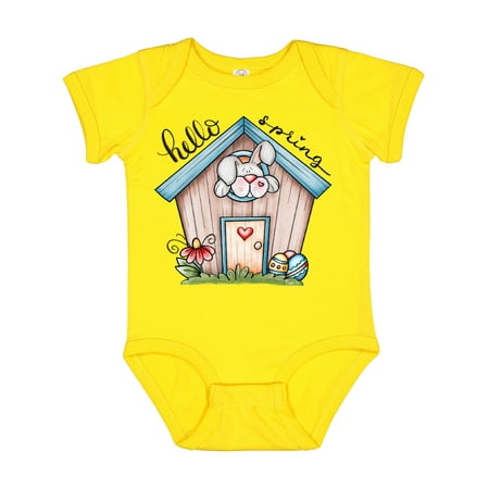 

Inktastic Hello Spring Birdhouse Gift Baby Girl Bodysuit