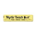 thumbnail image 2 of Beach Marker Novelty Sign, Metal Wall Decor - 4x18 inches, 2 of 4