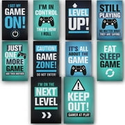 Set of 10 Video Gaming Posters for Gamer, Teen Boys and Video Game Room Wall Art Decor, 17 x 11 in.