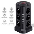 thumbnail image 1 of SHAR Titre Optimisé: Multiport avec 12 Prises et 5 Ports USB, Protection contre les Surtensions, 1 of 5