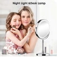 thumbnail image 2 of 10X LED Mirror Rechargeable Make Up Mirror with 3 Colors, Brightness Adjustable Magnification Cosmet, 2 of 5