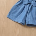 thumbnail image 6 of Baby Dress Girl's Summer Small Flying Sleeve Vest Lace Solid Color Denim Dress Toddler Dresses Blue 18-24Months, 6 of 7