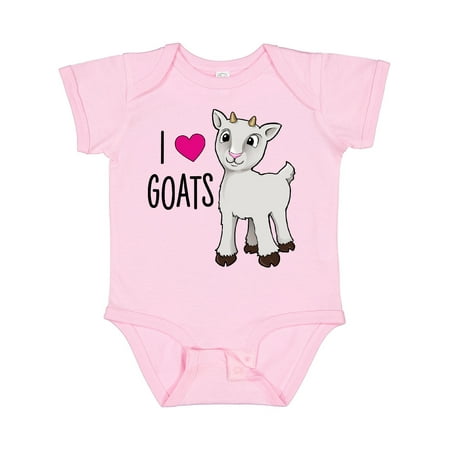 

Inktastic I Love Goats- Cute Goat Gift Baby Boy or Baby Girl Bodysuit