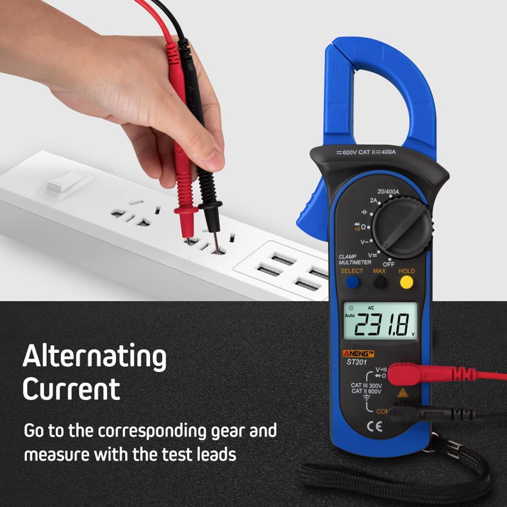 Miulika Professional Digital Clamp Multimeter with Transistor Testing Function , Blue, 206mm