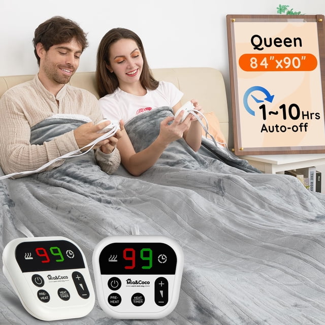 Manta eléctrica térmica Mia&Coco Queen 213 x 229 cm con doble control