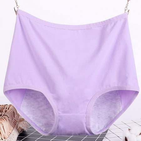 Ruimatai Womens Comfortable Cotton Underwear Plus Size High Waisted Ladies Panties Soft Breathable Briefs for Ultimate Comfort