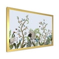 thumbnail image 2 of Designart 'Border With Peonies and Cranes In Chinoiserie Style' Traditional Framed Art Print, 2 of 4