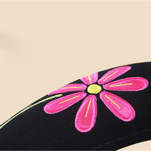 Yassdwbn 1Pc 38cm Butterfly Embroidery Breathable Auto Car Steering Wheel Cover For Women