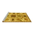 thumbnail image 2 of Ahgly Company Machine Washable Indoor Rectangle Oriental Yellow Modern Area Rugs, 4' x 6', 2 of 4